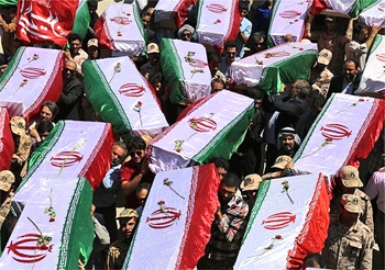 پیکرهای مطهر 20 شهید گمنام دفاع مقدس وارد کشور شدند