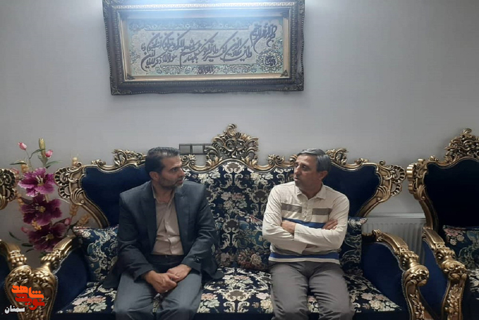 دیدار کارکنان بنیاد شهید شهرستان شاهرود با جانباز گرانقدر غلامرضا حسین‌پور - بیست و پنجم خردادماه ۱۴۰۱ شهرستان شاهرود